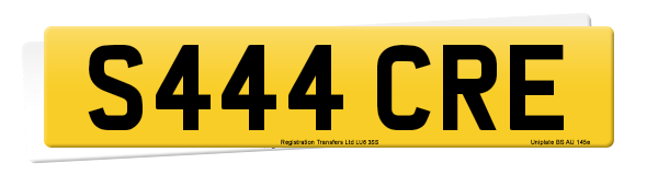 Registration number S444 CRE